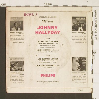 Hallyday,Johnny: Same(15 Serie), --/ vg, EP-cover, Philips (434.862 BE), F Typ: Cover Best.-Nr.: S9279 Preis: 4,00 Euro