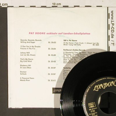 Boone,Pat: Speedy Gonzales / The Locket, London (DL 20 637), D Typ: 7" Best.-Nr.: S9882 Preis: 4,00 Euro