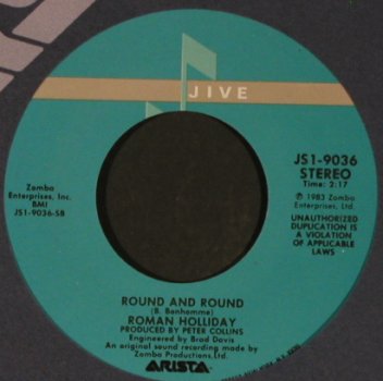Roman Holiday: Stand By / Round And Round, FLC, Jive(JS 1-9036), US, 1983 - 7inch - T1018 - 2,50 Euro