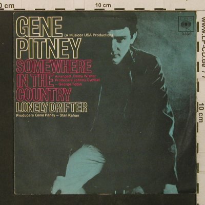 Pitney,Gene: SomewhereInTheCountry/LonelyDrifter, CBS (3398), D,vg+/vg+ Typ: 7" Best.-Nr.: T2803 Preis: 2,00 Euro