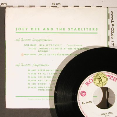 Dee,Joey & The Starliters: YA YA / Fanny Mae,VG-/vg+,stol,wol, Roulette (RL 4402), D Typ: Cover Best.-Nr.: T4167 Preis: 4,00 Euro