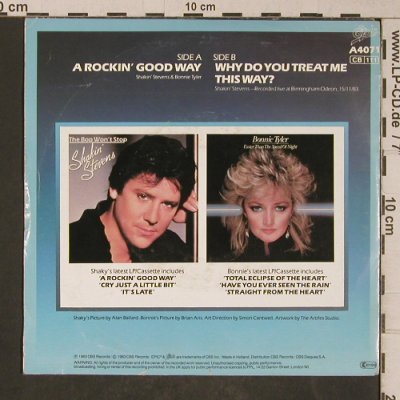Shakin'Stevens & Tyler,Bonnie: A Rocking Good Way, m-/vg+, Epic (a4071), NL, 1983 Typ: 7" Best.-Nr.: T5264 Preis: 2,50 Euro
