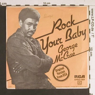 McCrae,George: Rock Your Baby, woc, RCA(KPBO-1004), D, 1974 - 7inch - S7328 - 2,00 Euro