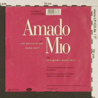 Jones,Grace: Amado Mio *2 (radio,LP vers.), Capitol(20 3787 7), D, 1990 - 7inch - S9041 - 3,00 Euro