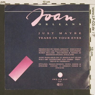 Orleans,Joan: Just Maybe / Tears in your eyes, Blow Up(INT 110.717), D, 1987 - 7inch - S9585 - 2,50 Euro