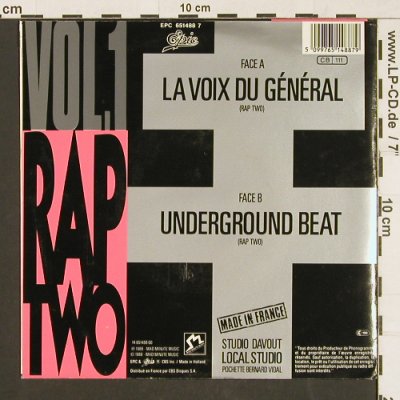 Rap Two - Vol.1: La Voix du General/Undergr.Beat, Epic(EPC 651488 7), NL, 1988 - 7inch - S9590 - 3,00 Euro