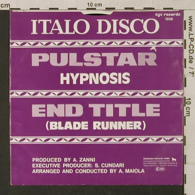Hypnosis/Blade Runner-Italo Disco: Pulstar/ End Title, ZYX(1038), D, 1983 - 7inch - T1294 - 3,00 Euro