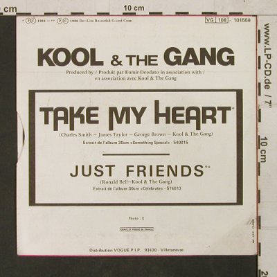 Kool & The Gang: Take my Heart / Just Friends, De-Lite(101559), F, 1981 - 7inch - T1500 - 3,00 Euro