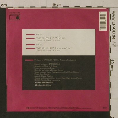Kitt,Eartha: This is my Life * 2, Metronome(883 791-7ME), D, 1986 - 7inch - T1892 - 4,00 Euro