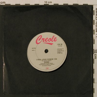 Dana: I Feel Love Comin' On/Lovely Baby, Creole(CR 32), UK, LC,  - 7inch - T2164 - 2,00 Euro