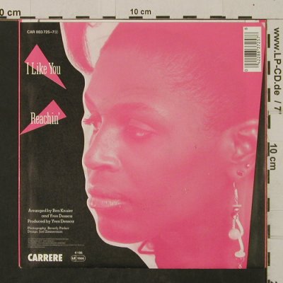 Nelson,Phyllis: I Like You / Reachin', Carrere(CAR 883 725-7), D, 1985 - 7inch - T2527 - 2,00 Euro