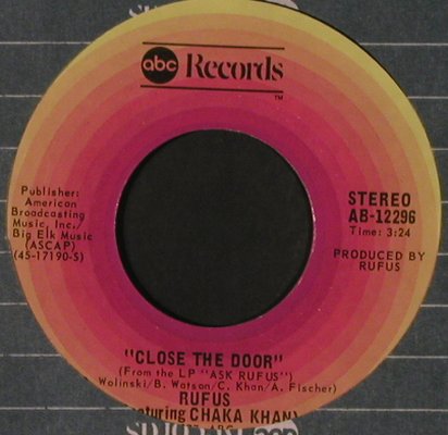 Rufus & Chaka Khan: Everlasting Love / Close The Door, ABC(AB-12296), US, FLC, 1977 - 7inch - T2539 - 3,00 Euro