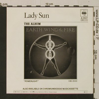 Earth Wind & Fire: Fall In Love With Me / Lady Sun, CBS(A-2927), NL, 1982 - 7inch - T2578 - 2,50 Euro