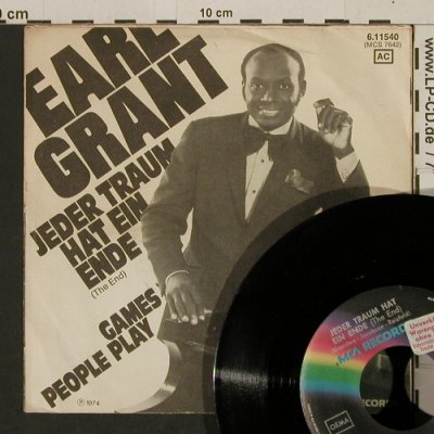 Grant,Earl: Jeder Traum hat ein Ende, vg+/vg+, MCA / Promo-stol(6.11540 AC), D, 1974 - 7inch - T2740 - 2,00 Euro