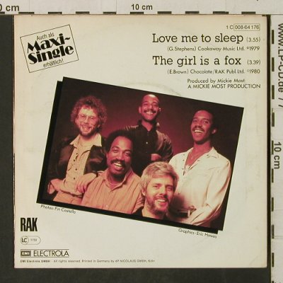 Hot Chocolate: Love Me To Sleep/The Girl Is A Fox, RAK(008-64 176), D, 1980 - 7inch - T3143 - 2,50 Euro