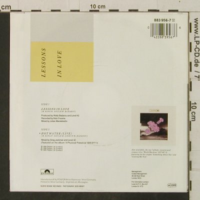 Level 42: Lessons In Love / Hot Water, Polydor(883 956-7), D, 1986 - 7inch - T3421 - 2,50 Euro