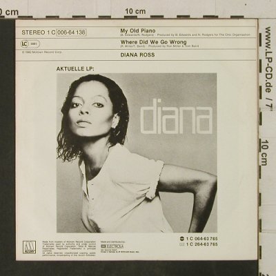 Ross,Diana: My Old Piano / Where Did We Go Wron, Motown(006-64 138), D, 1980 - 7inch - T3520 - 3,00 Euro