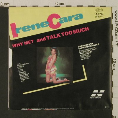 Cara,Irene: Why Me? / Talk Too Much, Epic(A-3794), NL, 1983 - 7inch - T3649 - 2,00 Euro