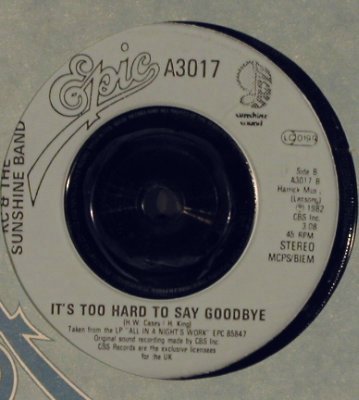 KC & The Sunshine Band: Give It Up / It's Too late to say g, Epic, FLC(A 3017), UK, 1982 - 7inch - T4036 - 5,00 Euro