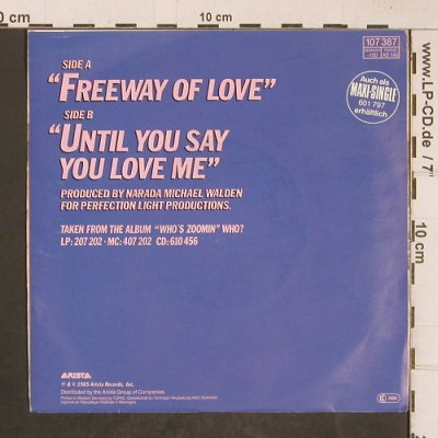 Franklin,Aretha: Freeway of Love, Arista(107 387), D, 1985 - 7inch - T5105 - 2,50 Euro