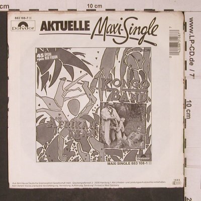 Kongo Band: Afrikan Man, Polydor(883 108-7), D, 1985 - 7inch - T5171 - 4,00 Euro