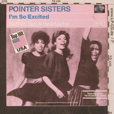 Pointer Sisters: I'm So Excited / Nothin'But A Heart, Planet(FB 3327), D, m-/vg+, 1982 - 7inch - T5644 - 3,00 Euro