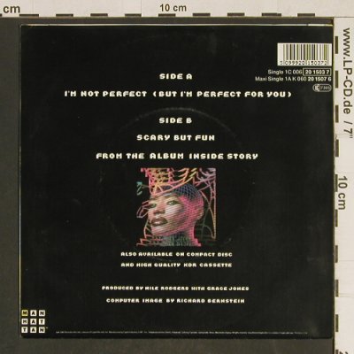 Jones,Grace: I'm Not Perfect / Scary But Fun, Manhattan(20 1503 7), D, 1986 - 7inch - T570 - 2,50 Euro