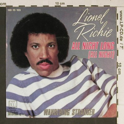 Richie,Lionel: All Night Long / Wandering Stranger, Motown(100-15-103), D, 1983 - 7inch - T943 - 2,50 Euro