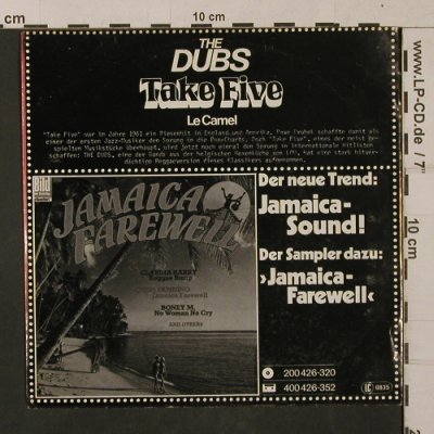 Dubs: Take Five / Le Camel, Hansa (100 767-100), D, 1979 Typ: 7" Best.-Nr.: T1214 Preis: 5,00 Euro