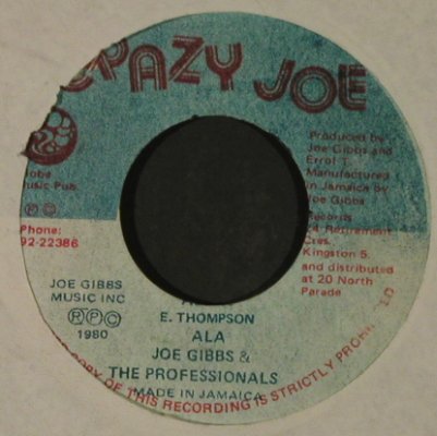 Gibbs,Joe&Professionals/Joe Grine: ALA / Madoo, vg+/LC, Errol Rec(DSP 0073), Jamaica, 1980 - 7inch - T3484 - 5,00 Euro
