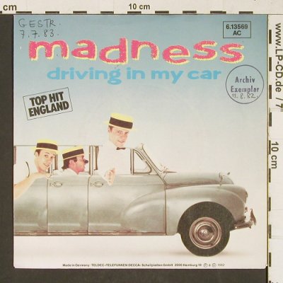 Madness: Driving In My Car,Archiv stol,stoc, Stiff (BUY153)(6.13569 AC), D,woc, 1982 - 7inch - T373 - 3,00 Euro