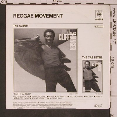 Cliff,Jimmy: American Sweet, m-/vg+, CBS (A 6753), NL, 1985 Typ: 7" Best.-Nr.: T5450 Preis: 2,50 Euro