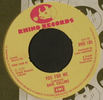 Collins,Dave: Ride your Pony / You for Me FLC,wol, Rhino(RNO 105), UK, 1972 - 7inch - T647 - 5,00 Euro