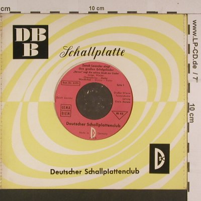 Leander,Zarah: singt ihre gr.Erfolgslieder, Deut.Schallplattenclub(A-076), D, FLC,  - 7inch - S7614 - 3,00 Euro