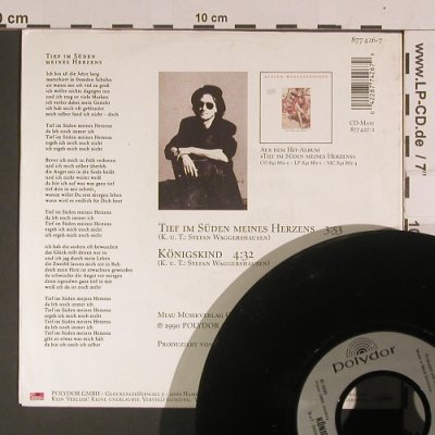 Waggershausen,Stefan: Tief im Süden meines Herzens, Polydor(877 426-7), D, 1990 - 7inch - S8054 - 3,00 Euro