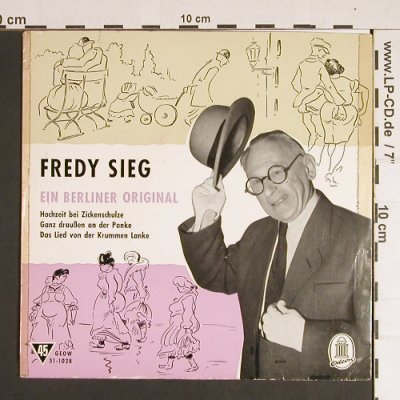 Sieg,Freddy: Ein Berliner Original, Odeon(GEOW 31-1028), D,  - 7inch - S8462 - 3,00 Euro