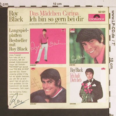 Black,Roy: Das Mädchen Carina, Polydor(53 131), D, 1969 - 7inch - S8515 - 2,50 Euro