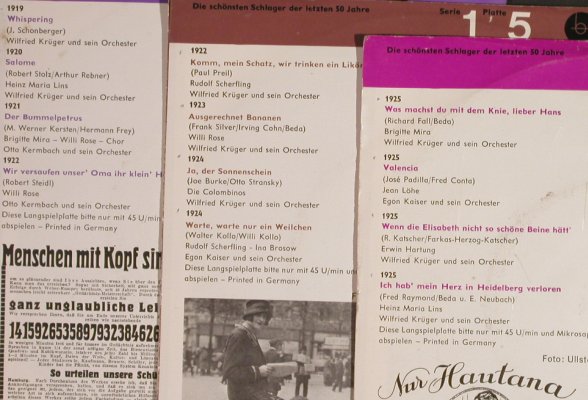 V.A.Die schönsten Schlager: der letzten 50 Jahre, 1910-1934, Bertelsmann(36501-36512), D,  - EPx12 - S8565 - 15,00 Euro