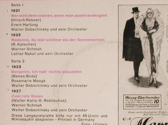 V.A.Die schönsten Schlager: der letzten 50 J.,Ergänzungspl.1+2, Bertelsmann(26649 36635), D,1921-34,  - EPx2 - S8568 - 3,00 Euro