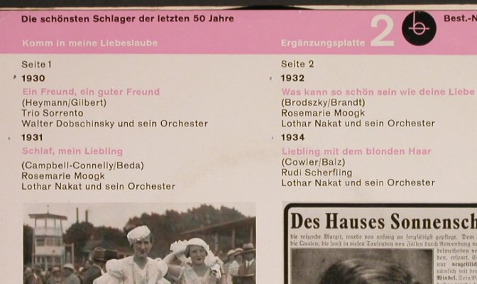 V.A.Die schönsten Schlager: der letzten 50 J.,Ergänzungspl.1+2, Bertelsmann(26649 36635), D,1921-34,  - EPx2 - S8568 - 3,00 Euro