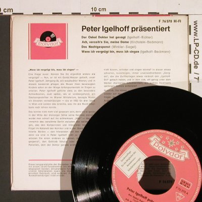 Igelhoff,Peter: präsent-Der Onkel Doktor hat gesagt, Polydor(F 76 570), D,Club Ed., 1963 - EP - S8706 - 4,00 Euro