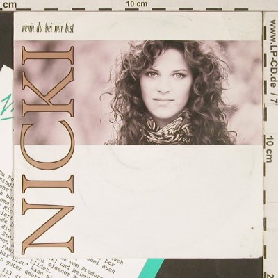 Nicki: Wenn du bei mir bist, m-/vg+, Piccobello/Virgin(113 414), D, Facts, 1990 - 7inch - S9117 - 2,50 Euro
