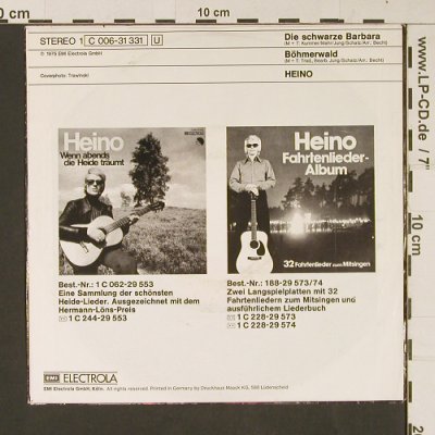 Heino: Die schwarze Barbara, EMI(6-31 331), D, 1975 - 7inch - S9275 - 2,50 Euro
