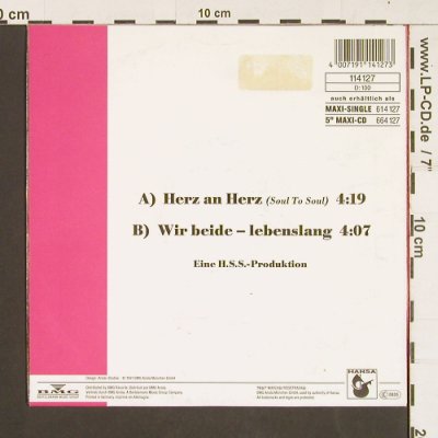 De Wolf,Stefan: Soul to Soul / Wir beide-lebenslang, Hansa (114 127), D, 1991 Typ: 7" Best.-Nr.: S9374 Preis: 2,50 Euro