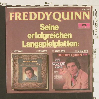 Freddy Quinn: Du hast Tränen im Gesicht, Polydor(2042210), D, 1980 - 7inch - S9385 - 2,50 Euro