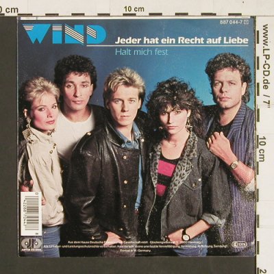 Wind: Jeder hat ein Recht auf Liebe, Jupiter(887 044-7 Y), D, 1987 - 7inch - S9386 - 3,00 Euro