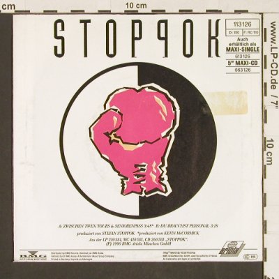 Stoppok: Zwischen Twen Tours & Seniorenpass, Ariola(113 126), D, 1990 - 7inch - S9586 - 3,00 Euro