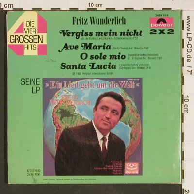 Wunderlich,Fritz: Vergiss mein nicht, Foc, Polydor(2606 036), D, 1965 - 7"x2 - S9773 - 5,00 Euro