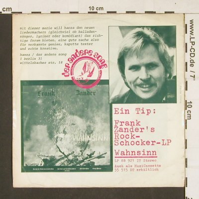 Zander,Frank: Ich Wünsch dir für d,Zukunft/WuhDuh, Hansa(17 041 AT), D, 1976 - 7inch - S9863 - 2,50 Euro