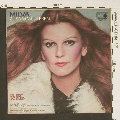 Milva: Zusammenleben / Du bist so klein, Metronome(0030.113), D, 1978 - 7inch - S9865 - 2,00 Euro